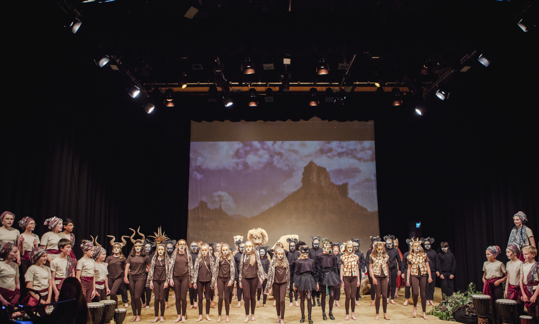 The Lion King performed in the Tom Fleming Centre 